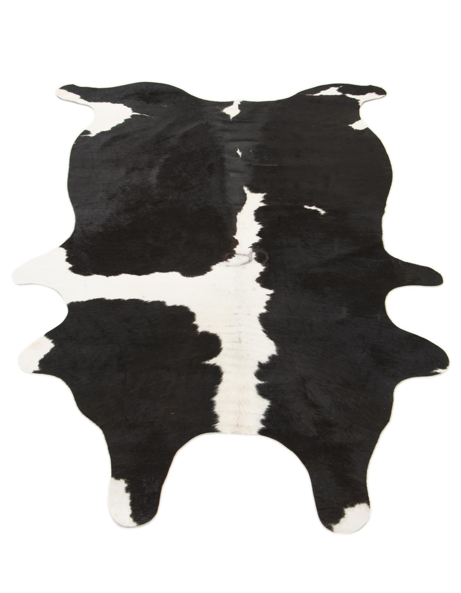 4' 1 x 6' 2 Cowhide Leather Rug