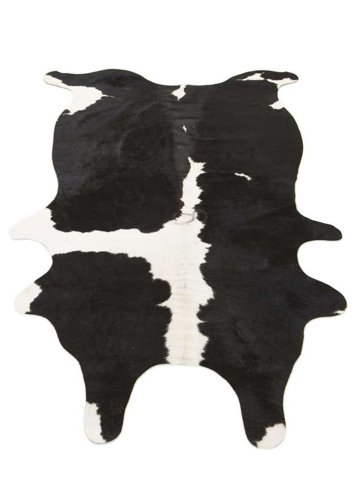 4' 1 x 6' 2 Cowhide Leather Rug