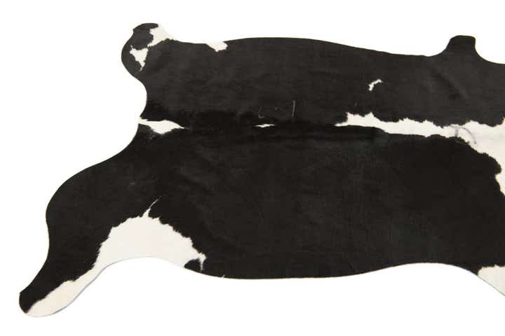 4' 1 x 6' 2 Cowhide Leather Rug