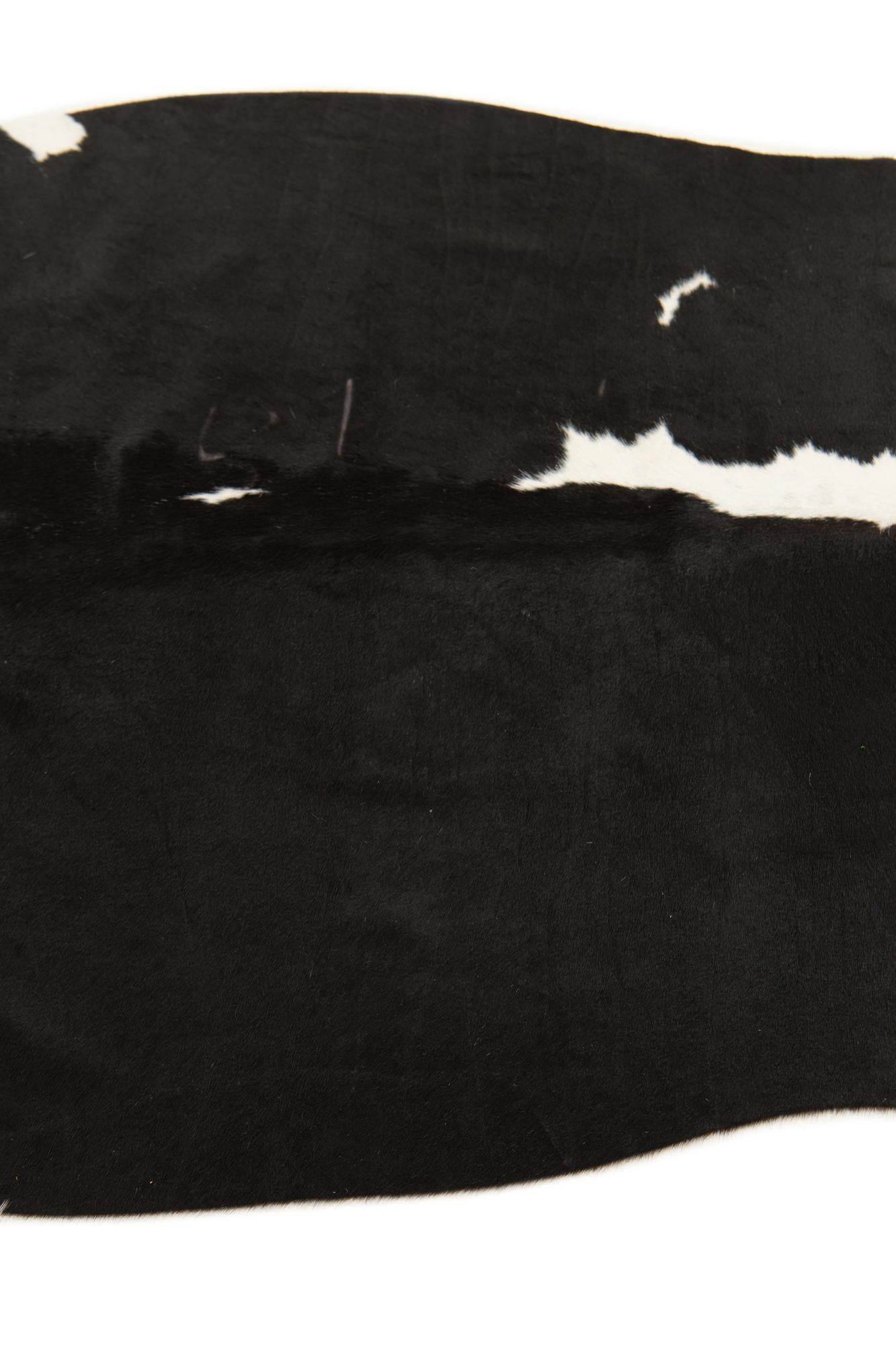 4' 1 x 6' 2 Cowhide Leather Rug