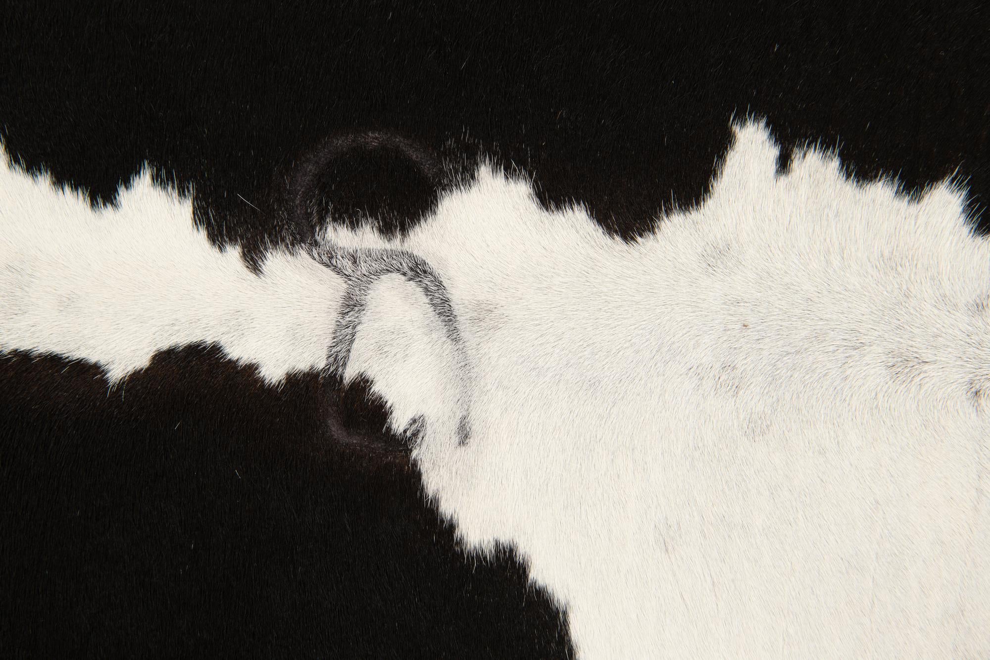 4' 1 x 6' 2 Cowhide Leather Rug