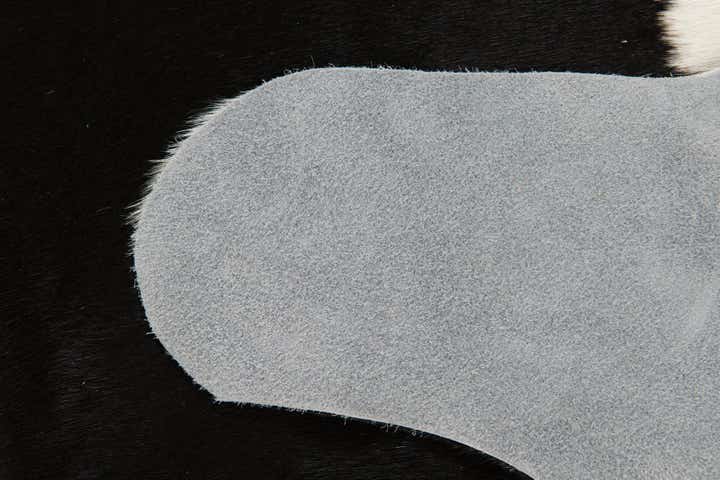 4' 1 x 6' 2 Cowhide Leather Rug