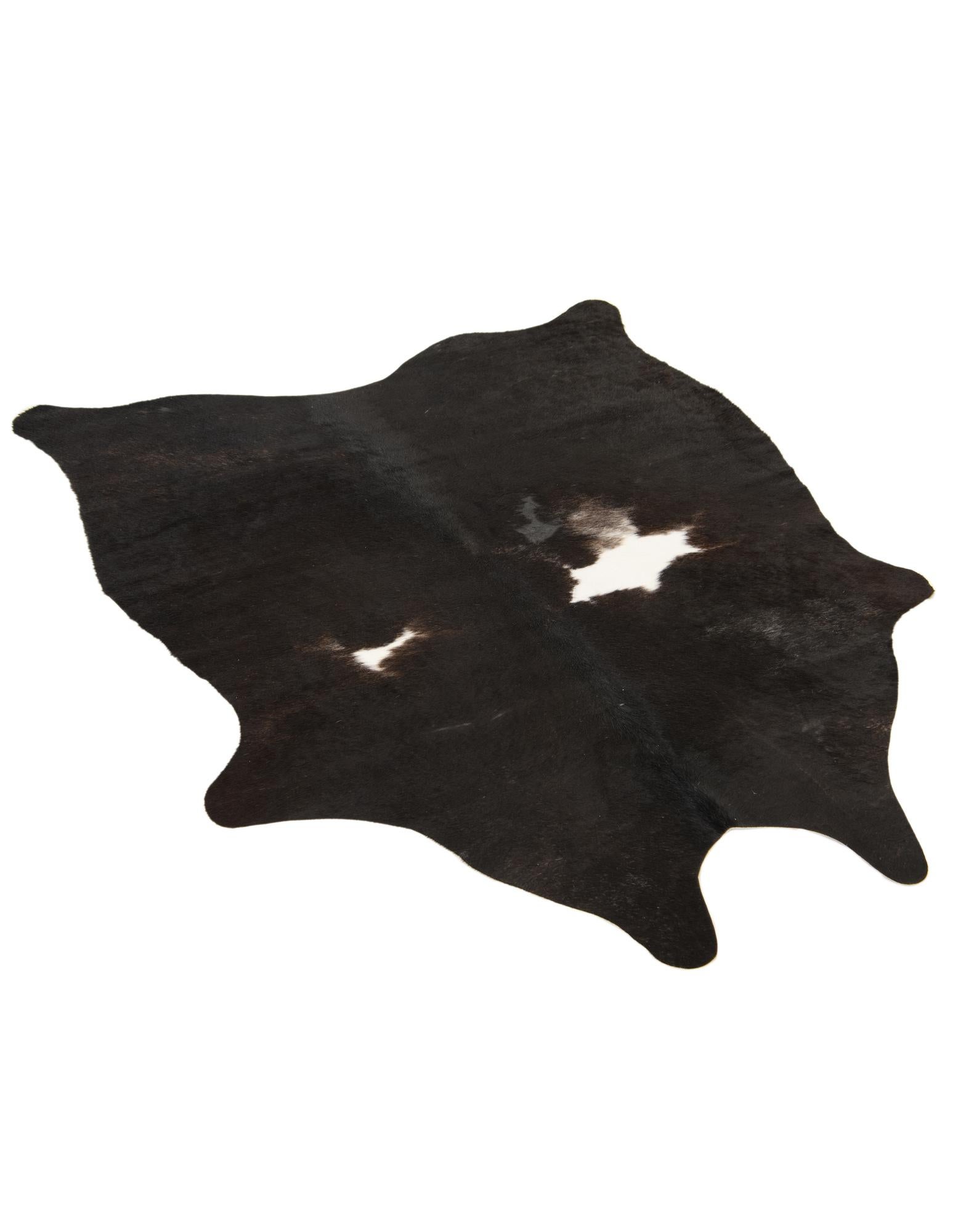 4' 3 x 4' 10 Cowhide Leather Rug