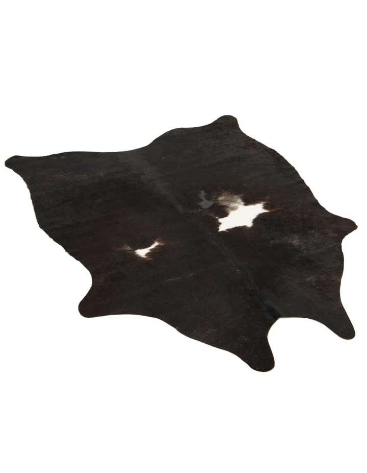 4' 3 x 4' 10 Cowhide Leather Rug
