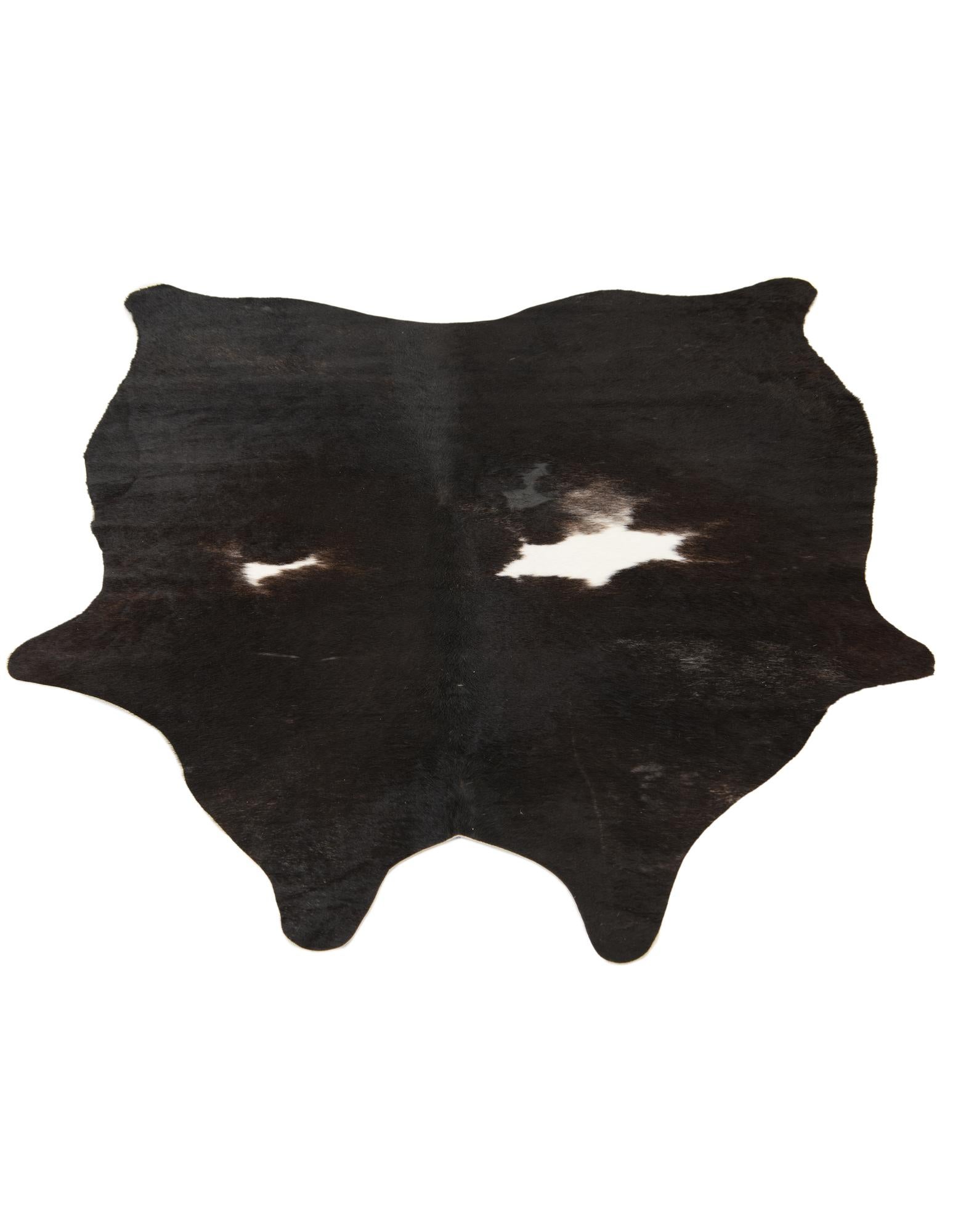 4' 3 x 4' 10 Cowhide Leather Rug