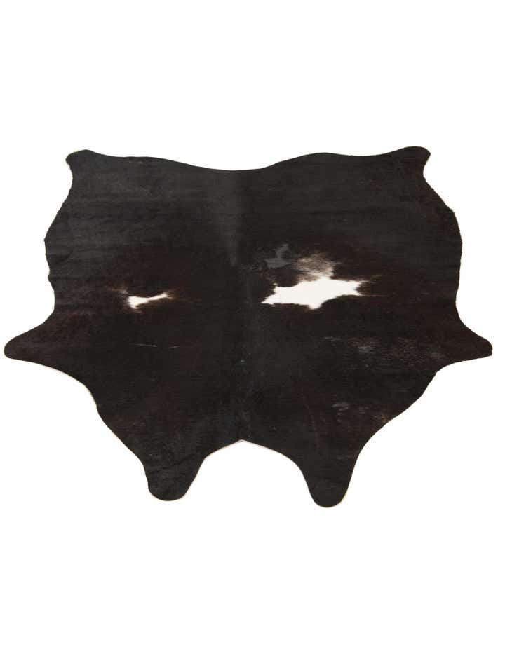 4' 3 x 4' 10 Cowhide Leather Rug