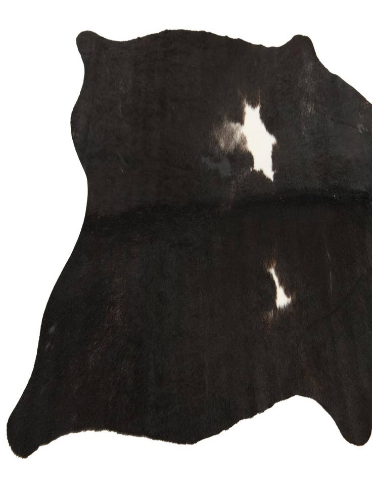 Detail image of 4' 3 x 4' 10 Cowhide Leather Rug
