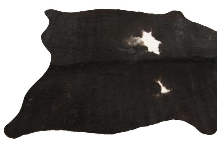 4' 3 x 4' 10 Cowhide Leather Rug