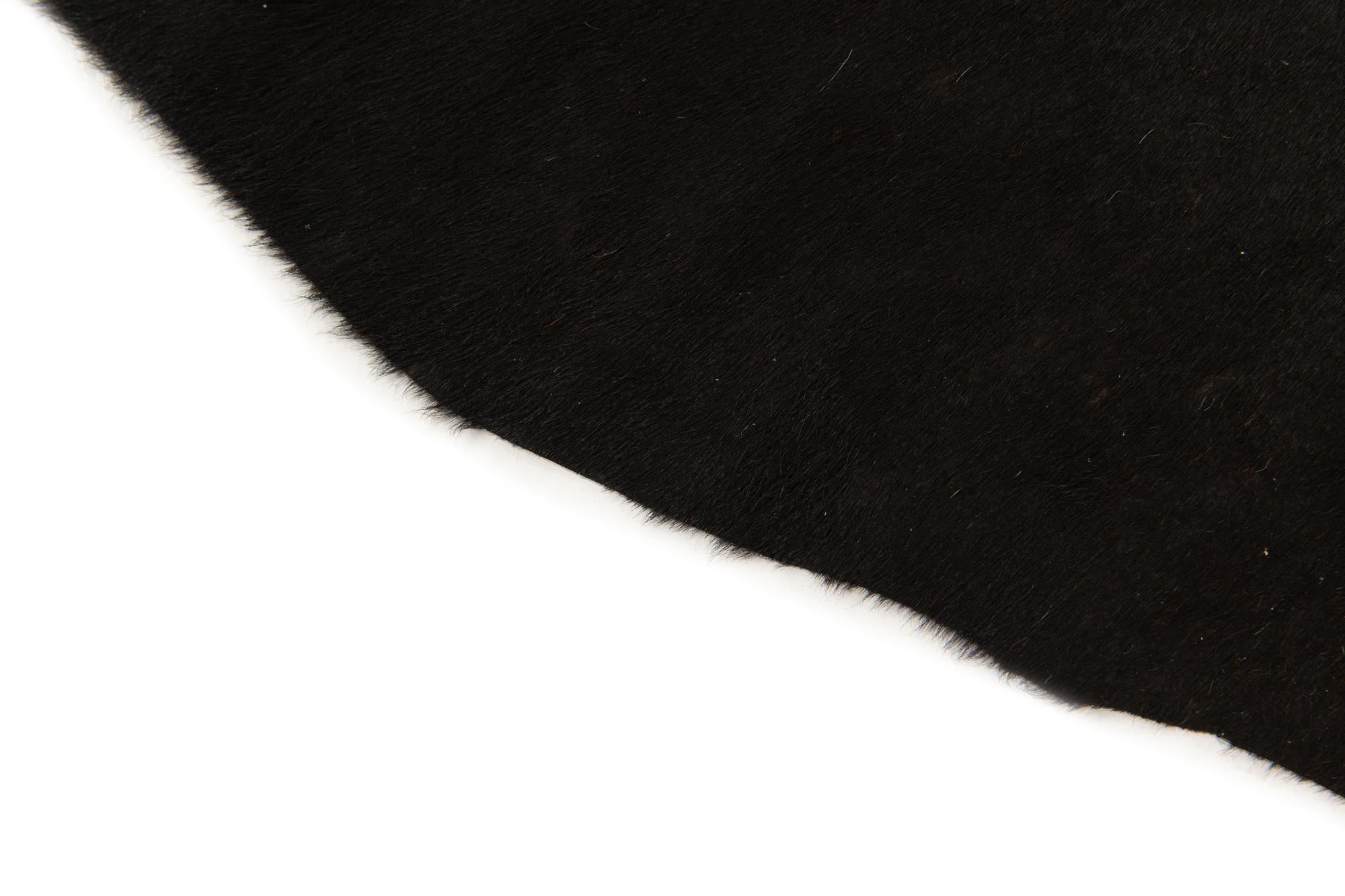 4' 3 x 4' 10 Cowhide Leather Rug