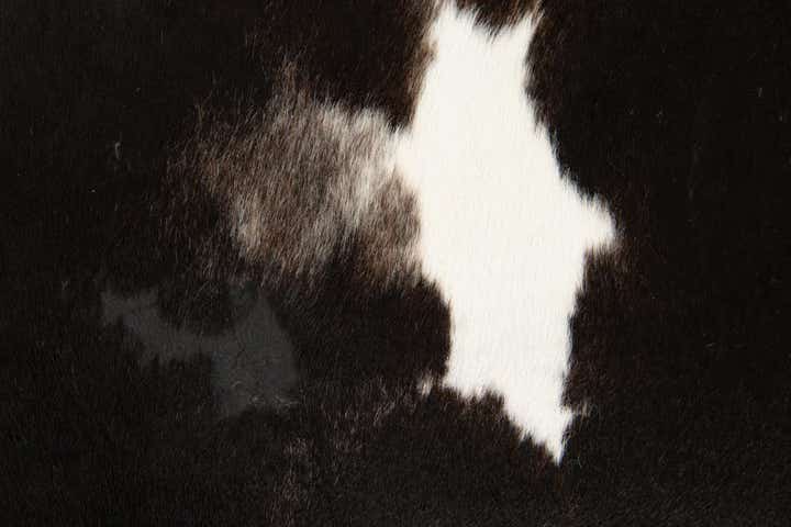 4' 3 x 4' 10 Cowhide Leather Rug