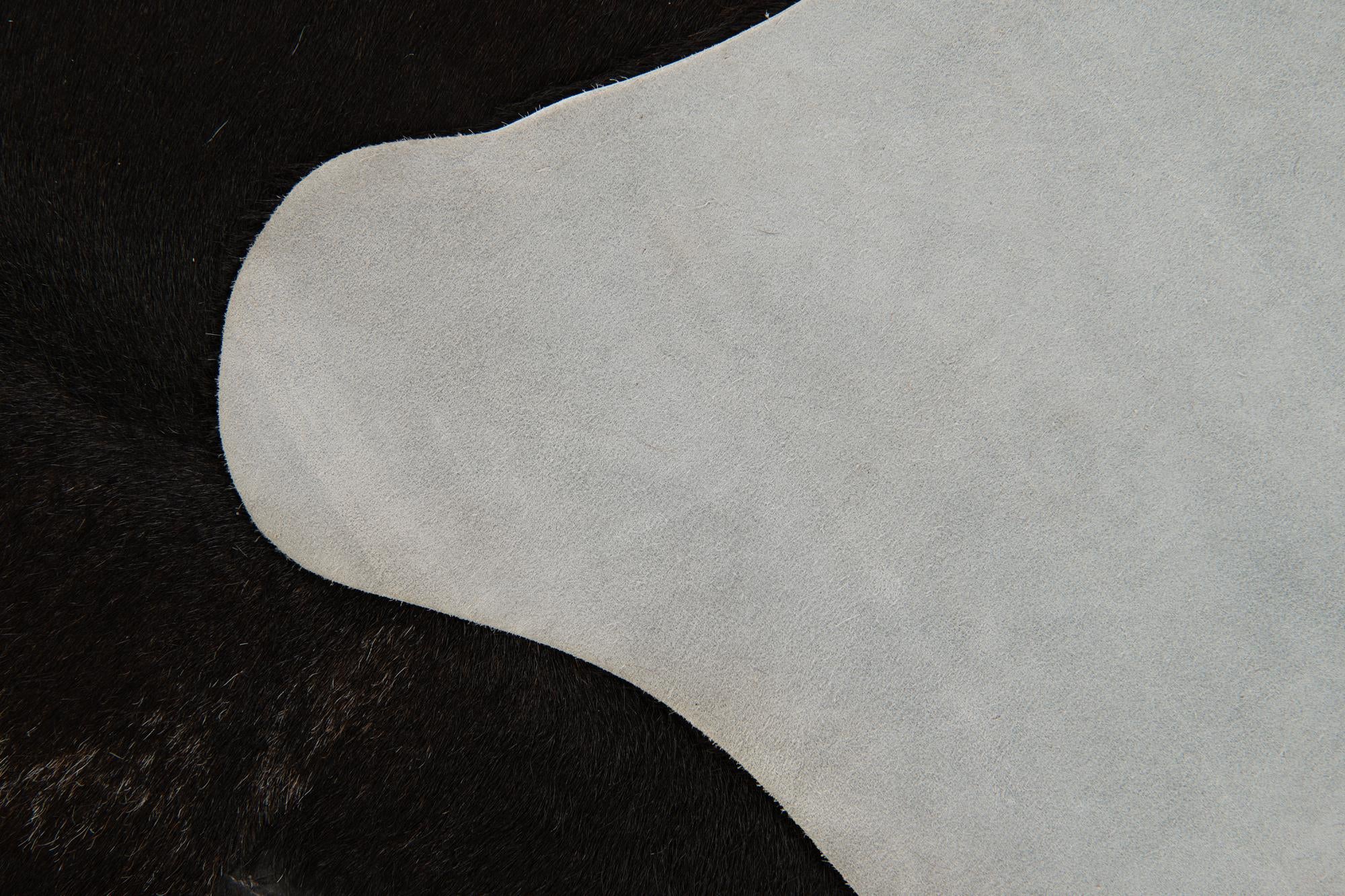 4' 3 x 4' 10 Cowhide Leather Rug