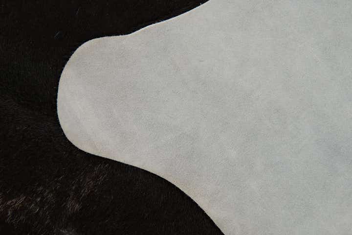4' 3 x 4' 10 Cowhide Leather Rug