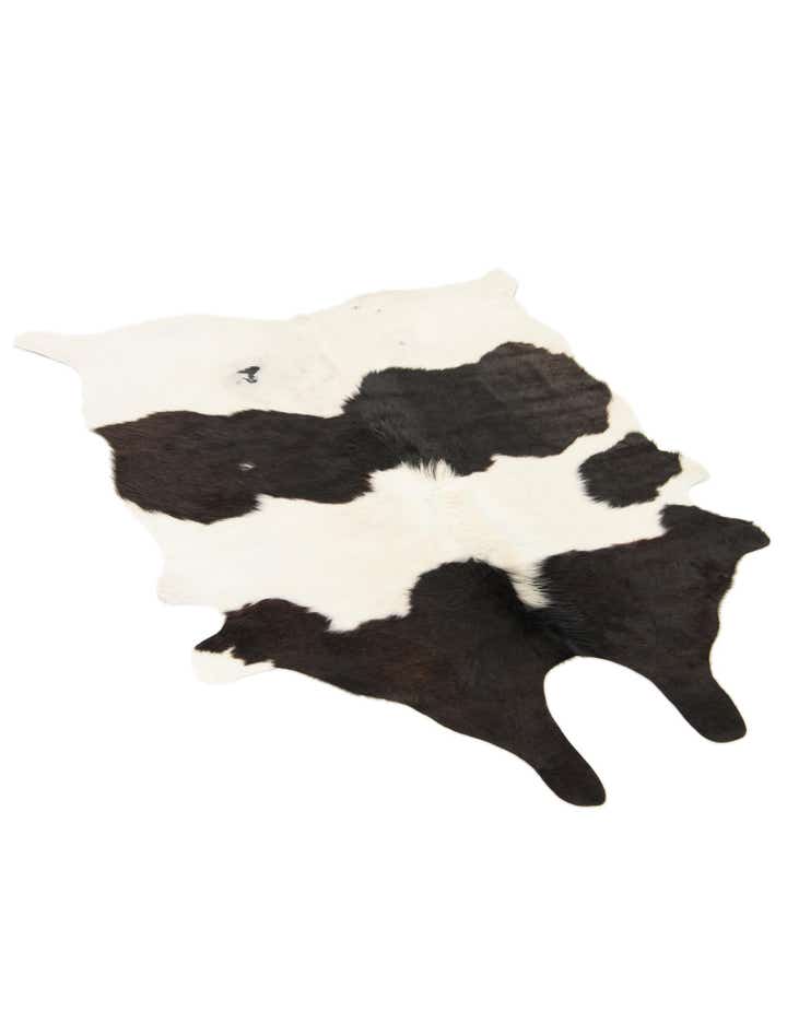 4' 11 x 5' 8 Cowhide Leather Rug
