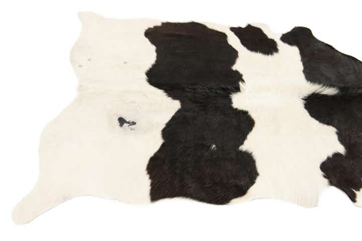 4' 11 x 5' 8 Cowhide Leather Rug