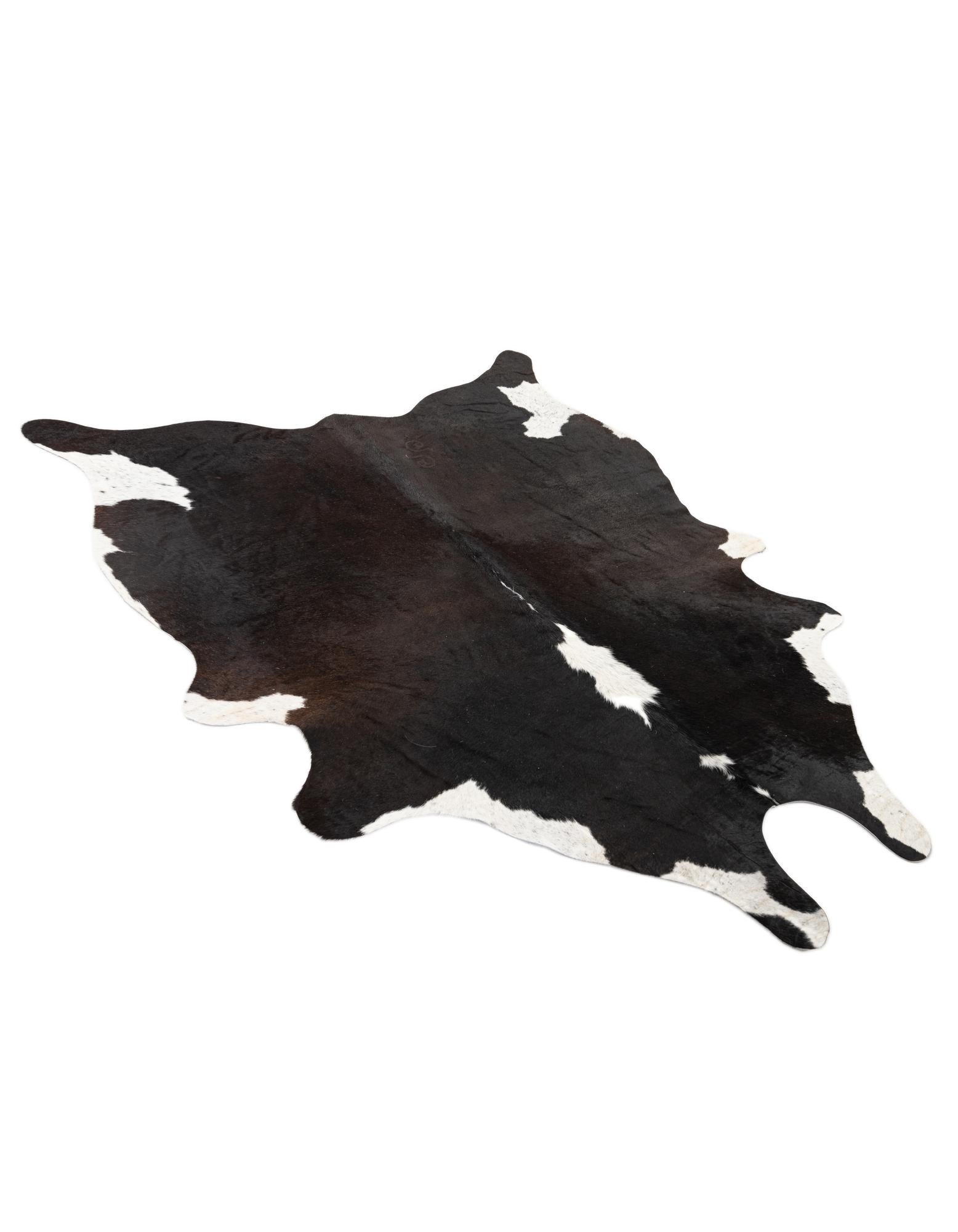 4' 4 x 5' 6 Cowhide Leather Rug