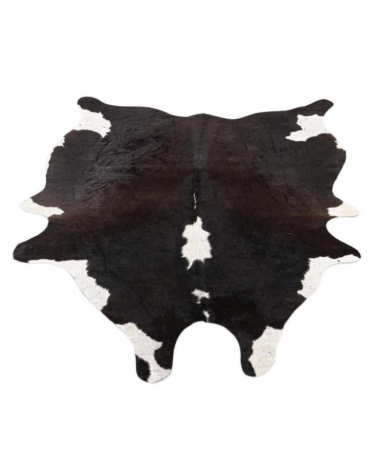4' 4 x 5' 6 Cowhide Leather Rug