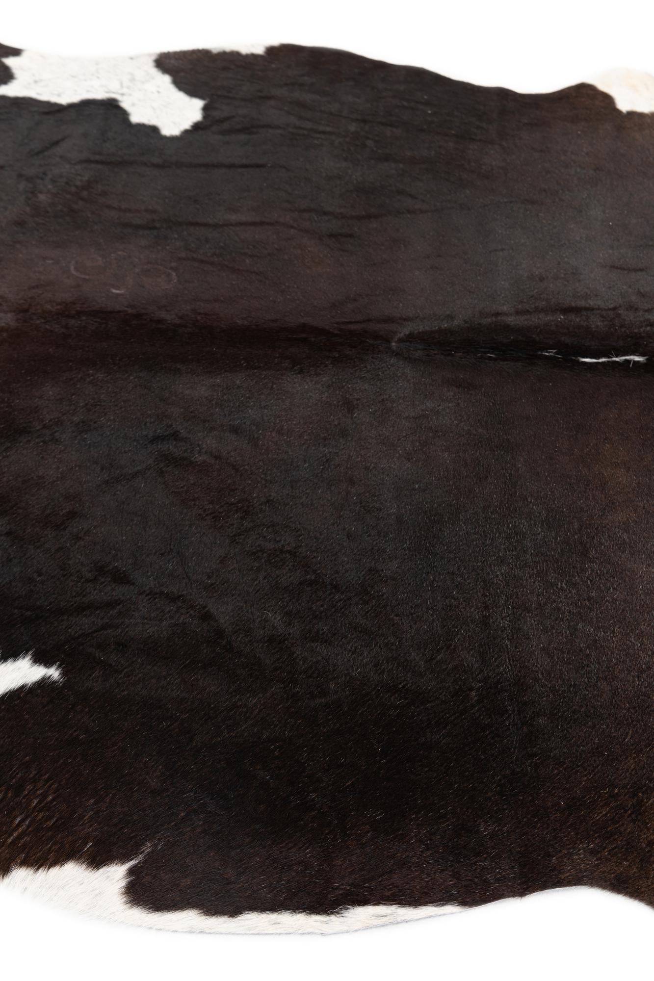 4' 4 x 5' 6 Cowhide Leather Rug