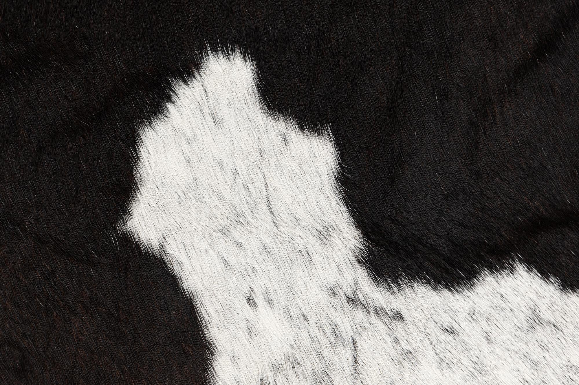 4' 4 x 5' 6 Cowhide Leather Rug