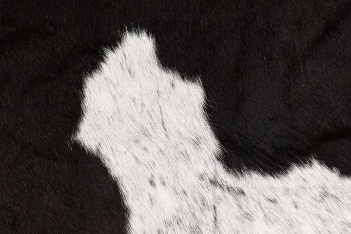 4' 4 x 5' 6 Cowhide Leather Rug