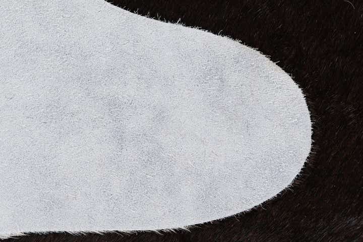 4' 4 x 5' 6 Cowhide Leather Rug