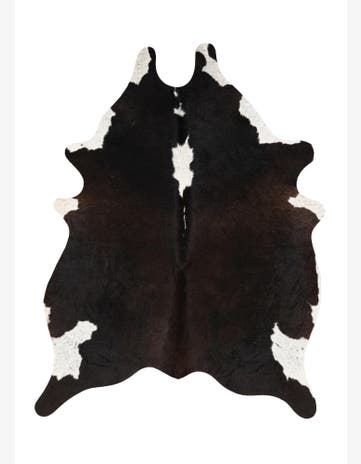 4' 4 x 5' 6 Cowhide Leather Rug