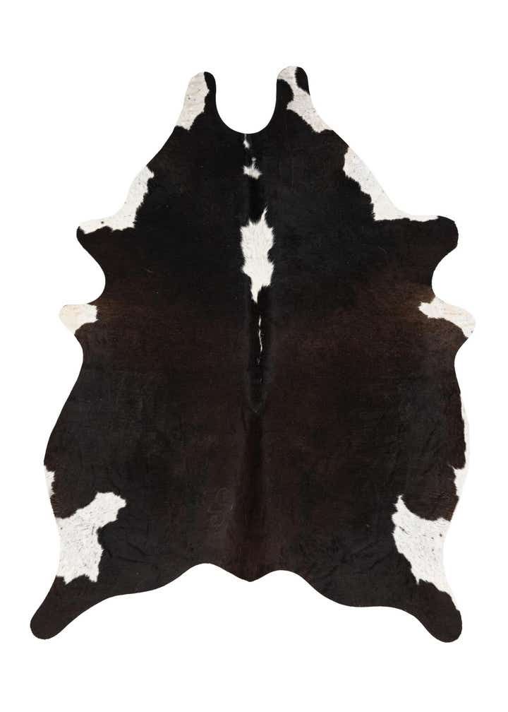 4' 4 x 5' 6 Cowhide Leather Rug
