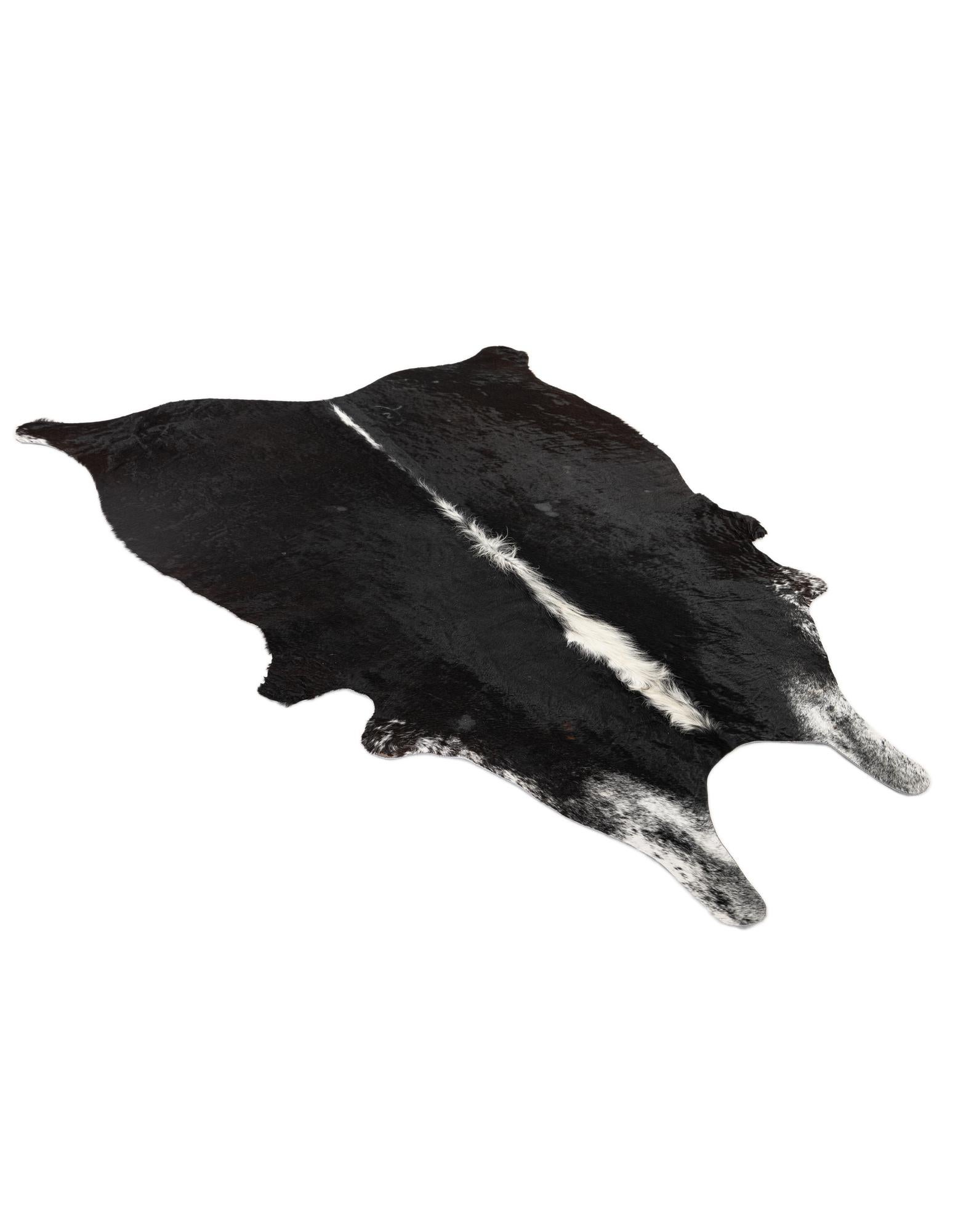 4' 8 x 5' 7 Cowhide Leather Rug