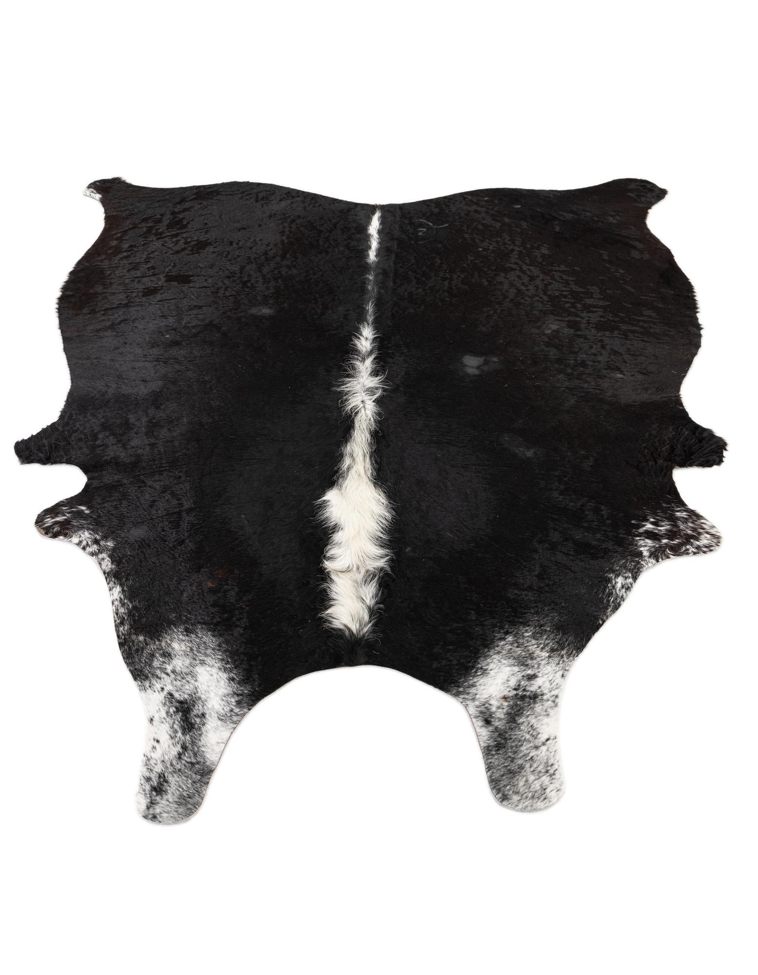 4' 8 x 5' 7 Cowhide Leather Rug