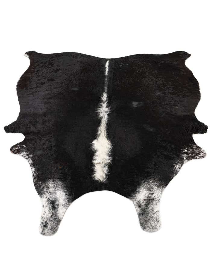 4' 8 x 5' 7 Cowhide Leather Rug