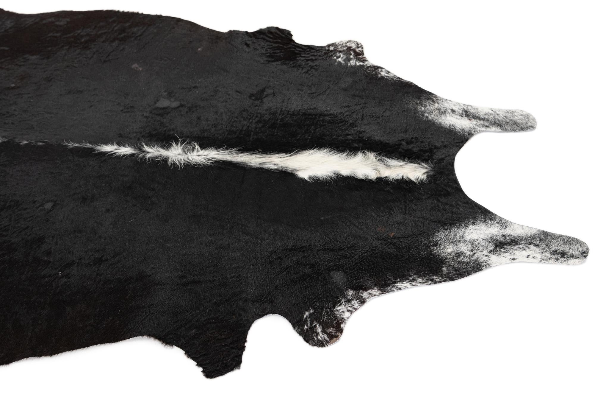 4' 8 x 5' 7 Cowhide Leather Rug