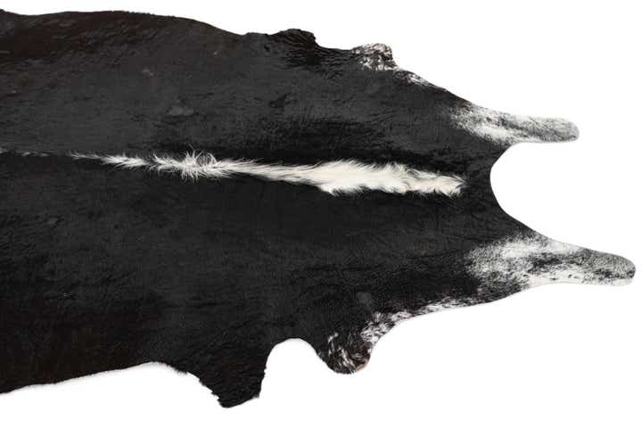 4' 8 x 5' 7 Cowhide Leather Rug