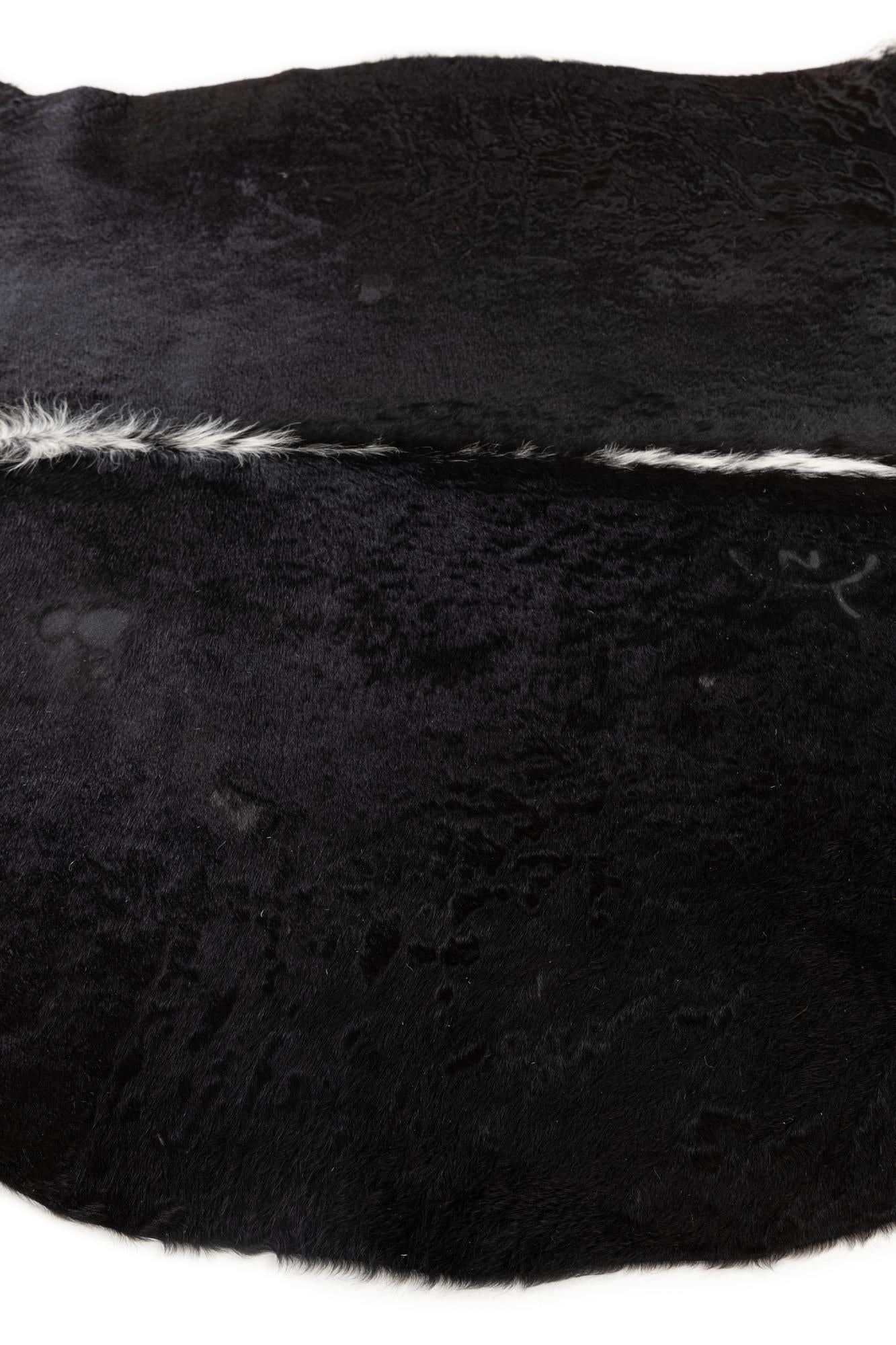 4' 8 x 5' 7 Cowhide Leather Rug