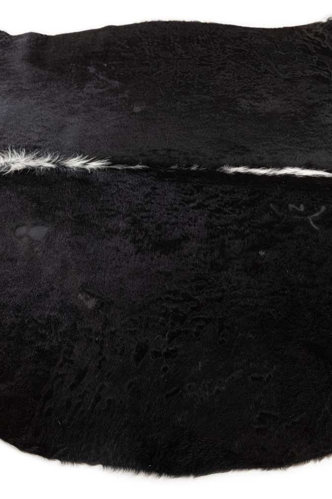 4' 8 x 5' 7 Cowhide Leather Rug