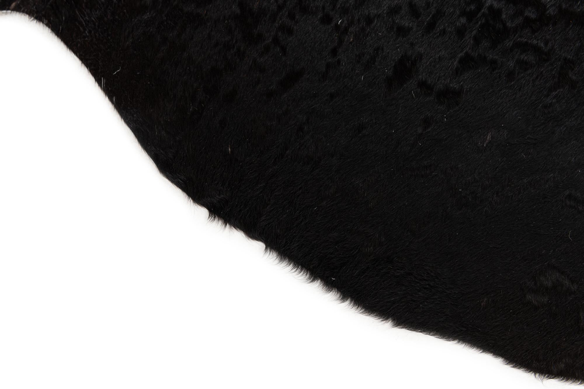 4' 8 x 5' 7 Cowhide Leather Rug