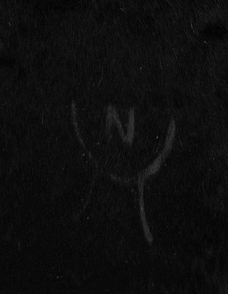 Detail image of 4' 8 x 5' 7 Cowhide Leather Rug