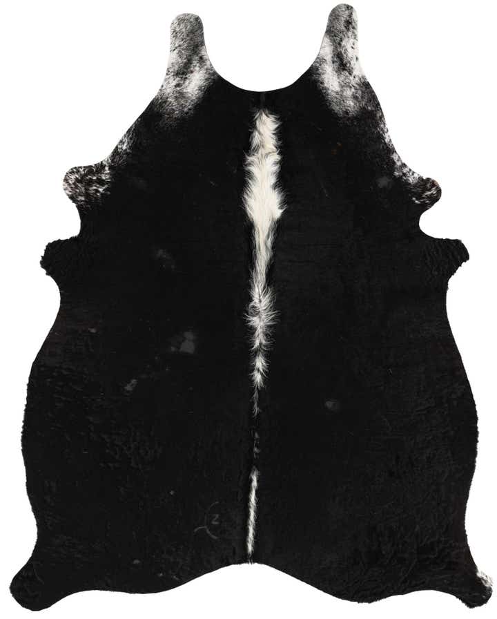 4' 8 x 5' 7 Cowhide Leather Rug