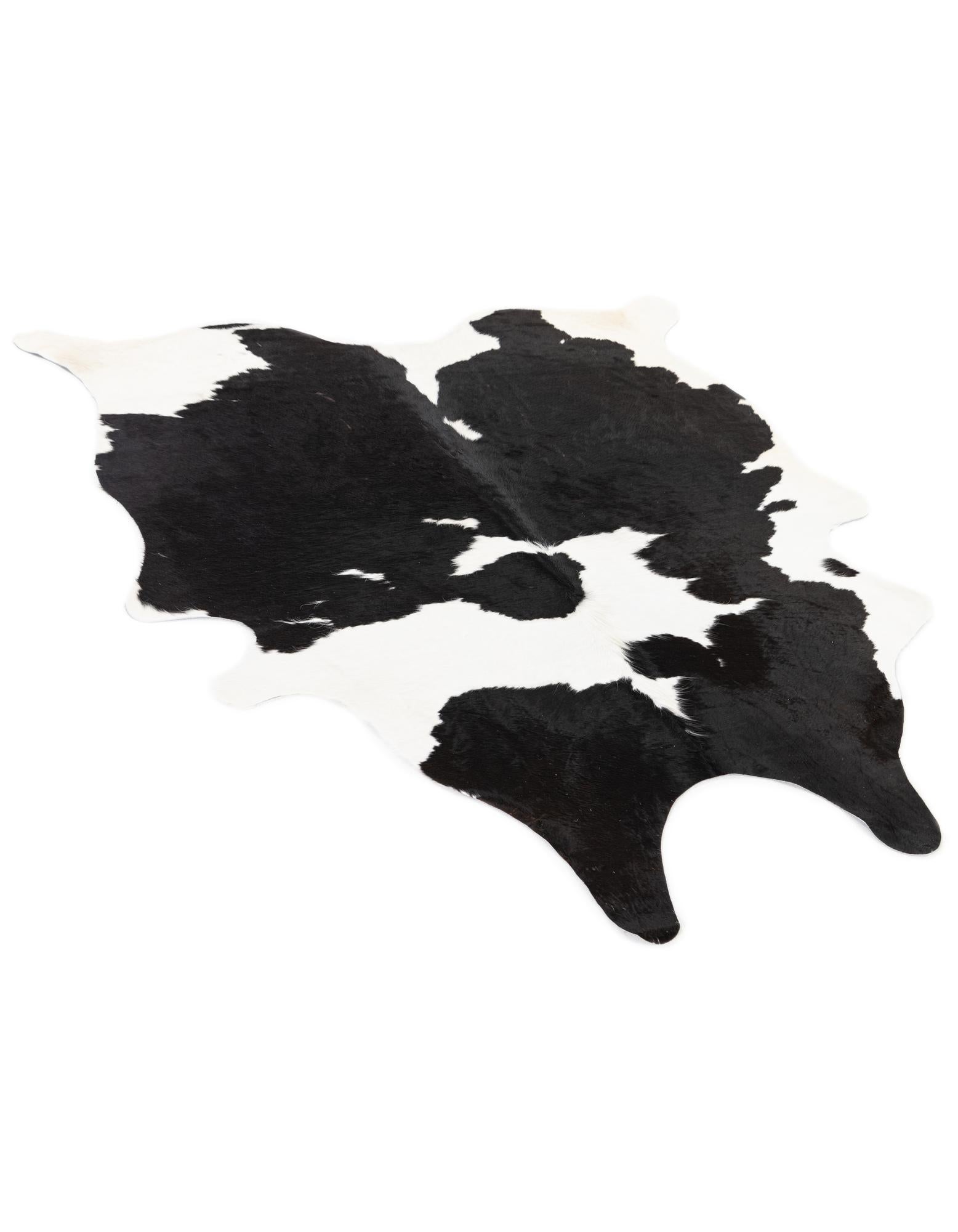 4' 8 x 5' 9 Cowhide Leather Rug