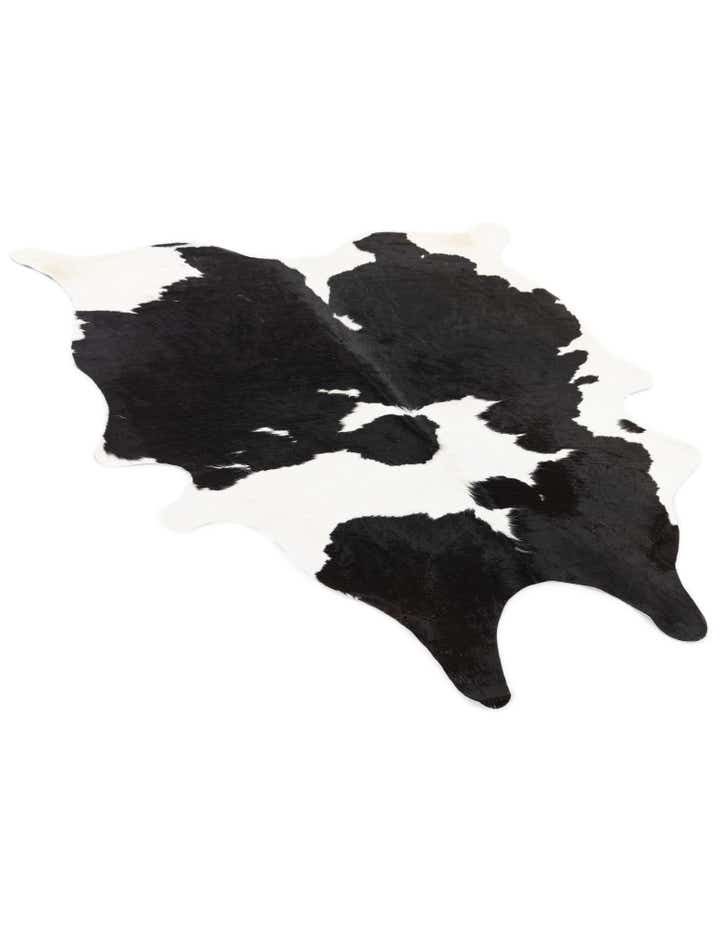 4' 8 x 5' 9 Cowhide Leather Rug