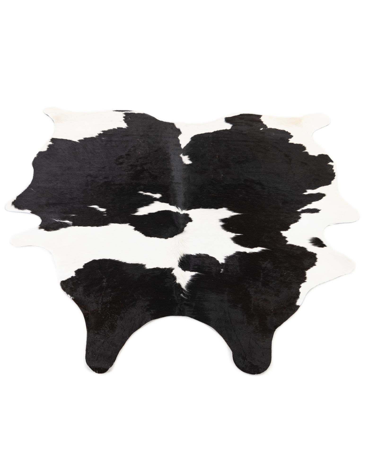 4' 8 x 5' 9 Cowhide Leather Rug