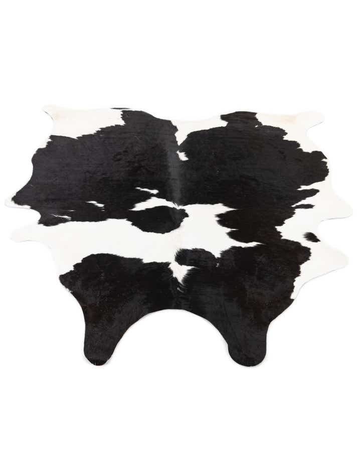 4' 8 x 5' 9 Cowhide Leather Rug