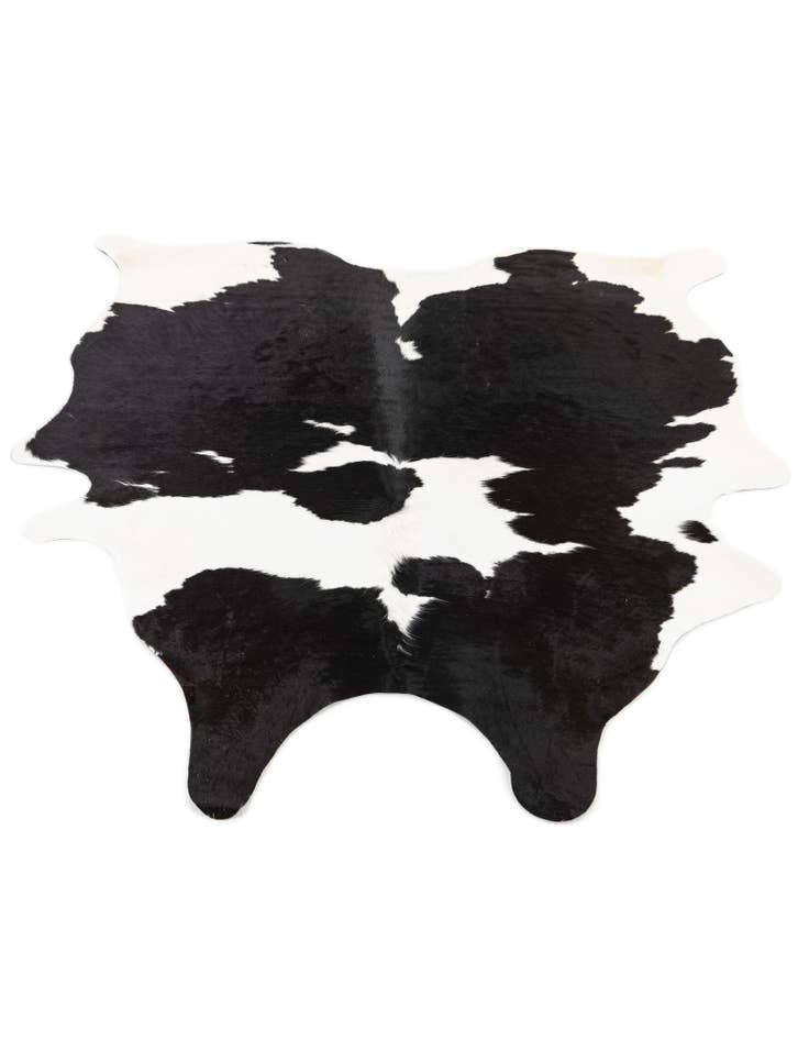 Detail image of 4' 8 x 5' 9 Cowhide Leather Rug