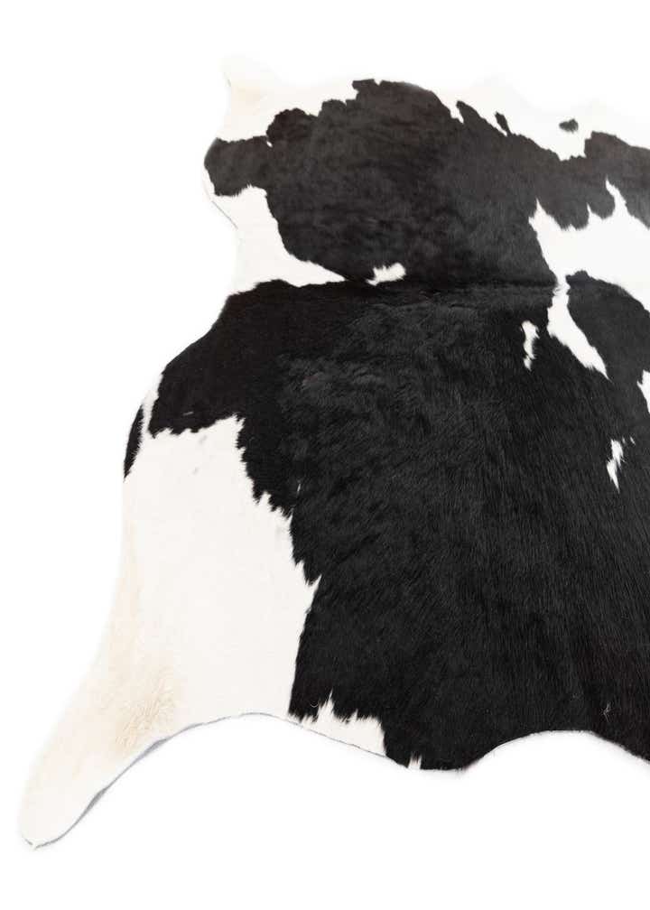 4' 8 x 5' 9 Cowhide Leather Rug