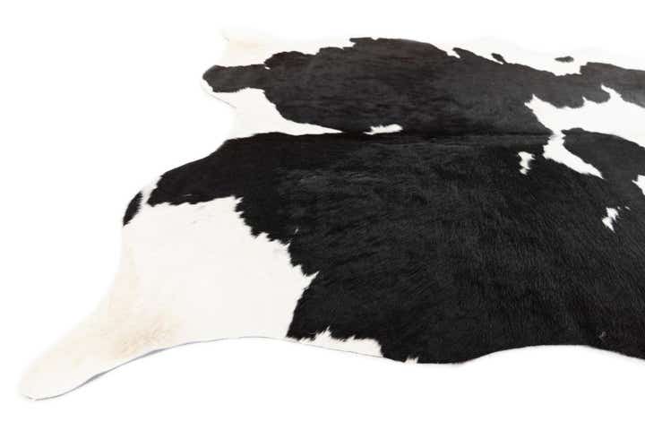 4' 8 x 5' 9 Cowhide Leather Rug