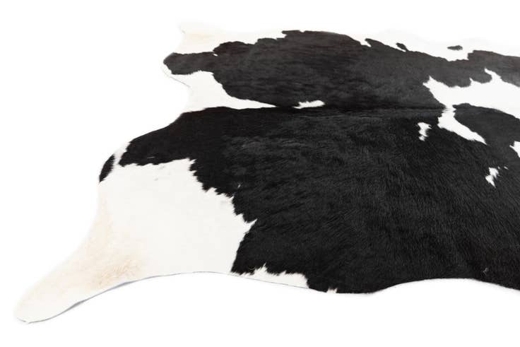 Detail image of 4' 8 x 5' 9 Cowhide Leather Rug