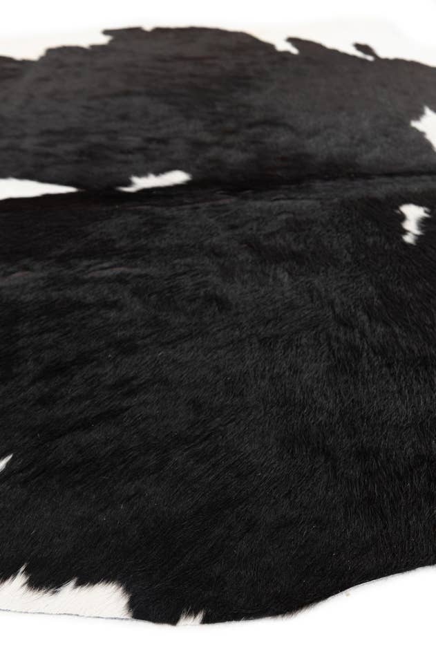 Detail image of 4' 8 x 5' 9 Cowhide Leather Rug