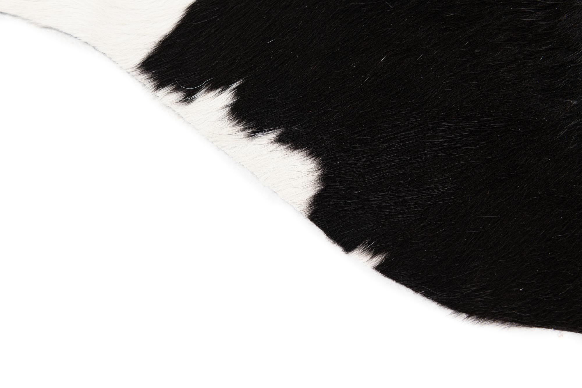 4' 8 x 5' 9 Cowhide Leather Rug