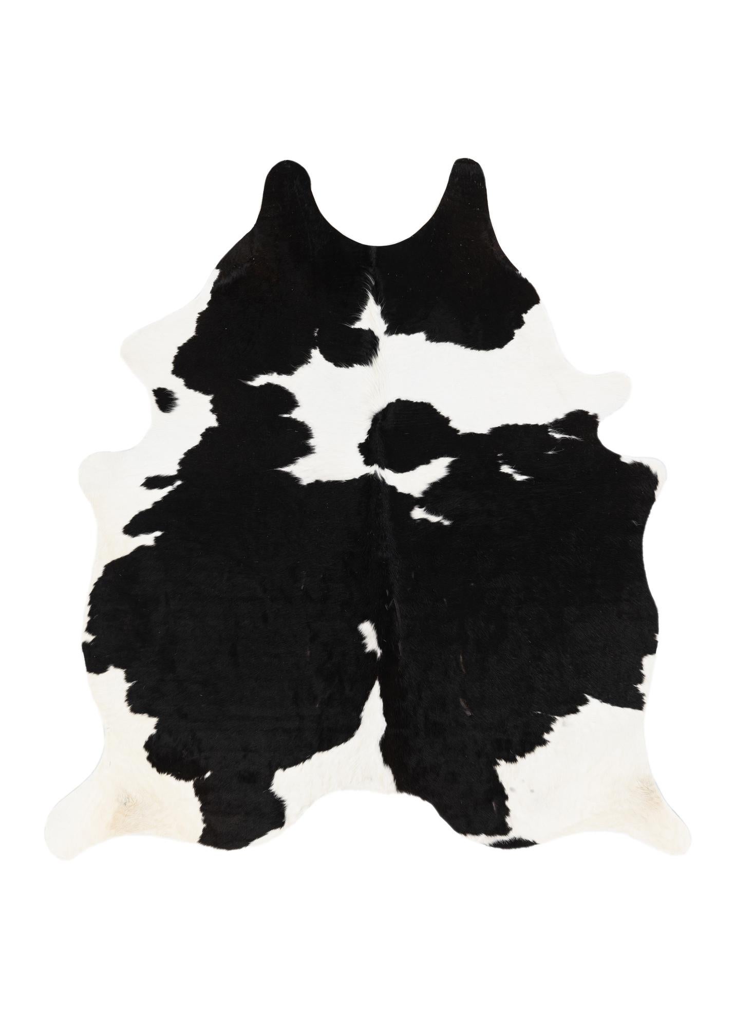 4' 8 x 5' 9 Cowhide Leather Rug