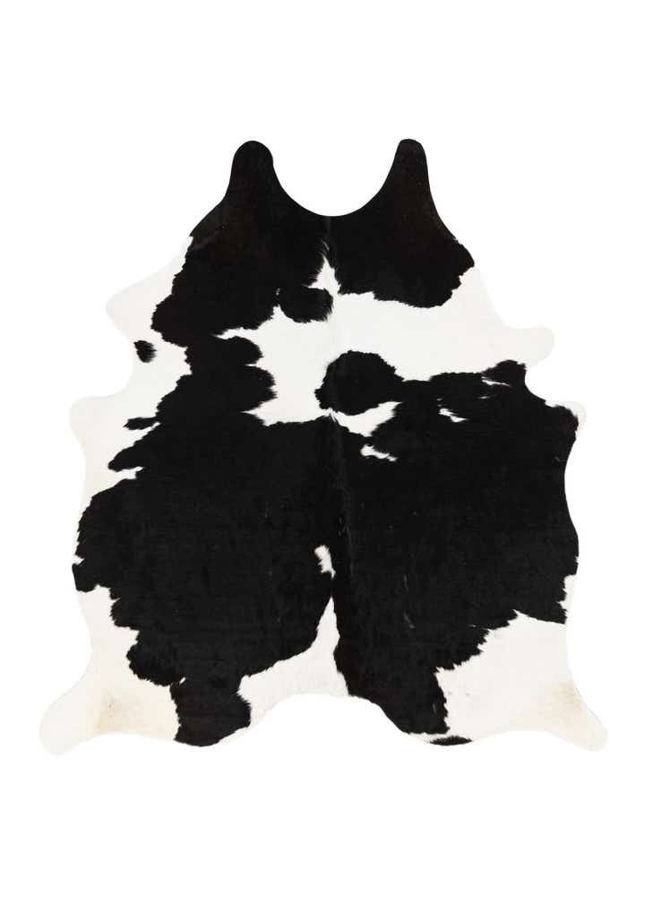 4' 8 x 5' 9 Cowhide Leather Rug