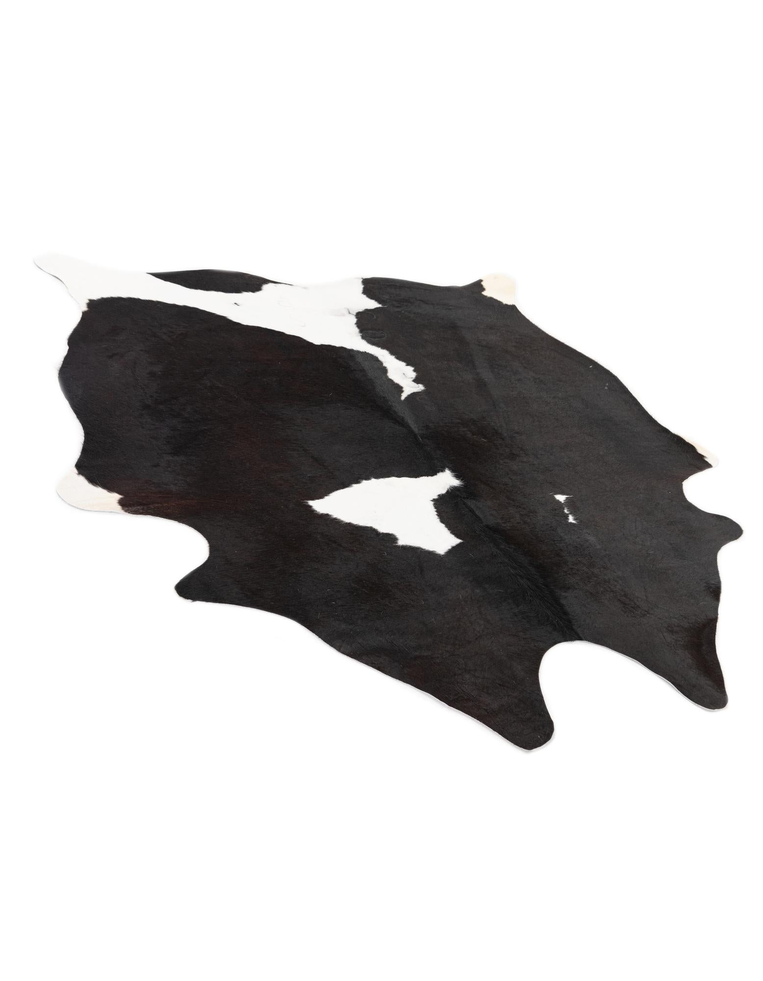 5' x 5' 9 Cowhide Leather Rug