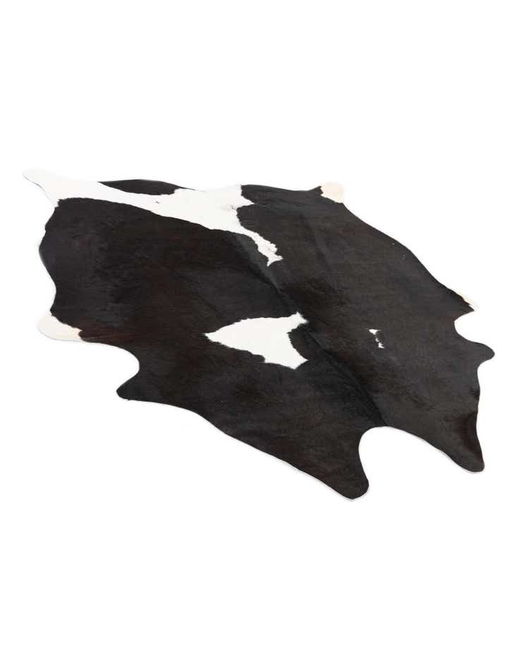 5' x 5' 9 Cowhide Leather Rug